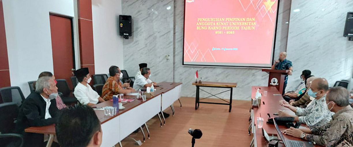 Pengukuhan Anggota Senat Universitas Bung Karno Periode 2021 – 2025
